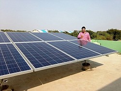 2 Kw of grid solar rooftop system installed for Campco Sira Branch, Tumkur.