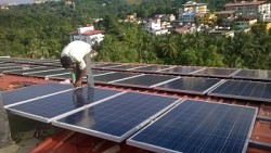 Installing and commissioning for solar roof top power plant for Lokesh V Puthran, Mangalore